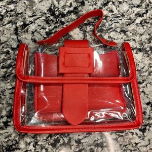 Red & Clear Tiny Handbag 👜